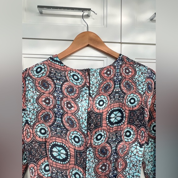 Vintage printed maxi dress with long sleeves and fitted waist - Picture 7 of 8